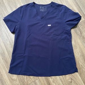 FIGS Catarina One-Pocket Scrub Top Navy XL